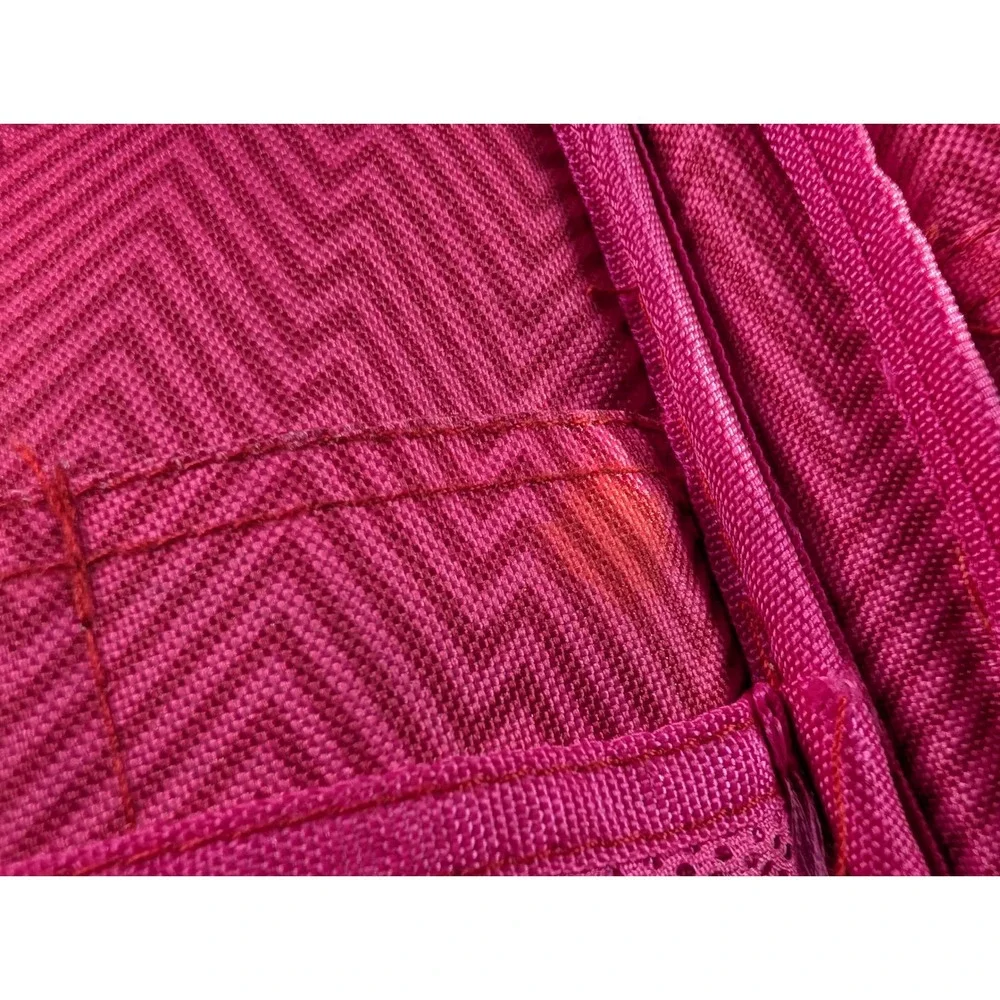 Yoobi Pink Zigzag Chevron Document Organizer Case Zip Around Travel Pouch
